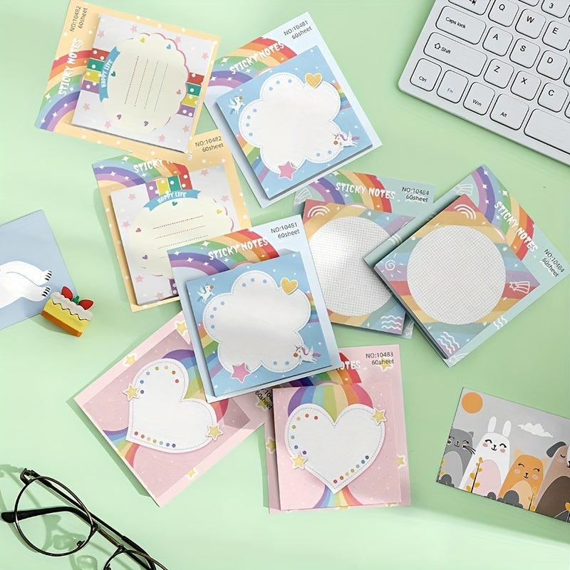 1pc 60 Sheets Sticky Notes Tearable Strong Adhesive Sticky Note Book