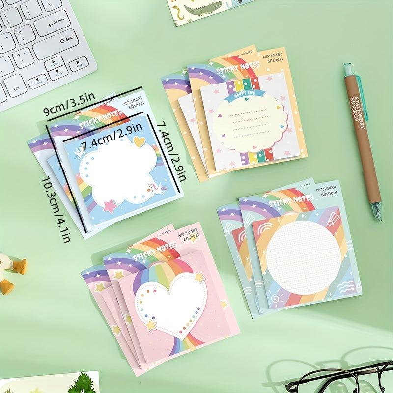 1pc 60 Sheets Sticky Notes Tearable Strong Adhesive Sticky Note Book