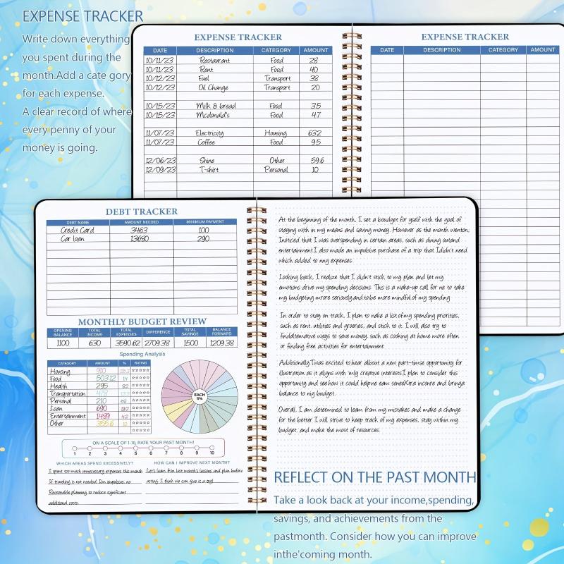 BUBU Budget Planner Monthly Finance Organizer With Expense Tracker