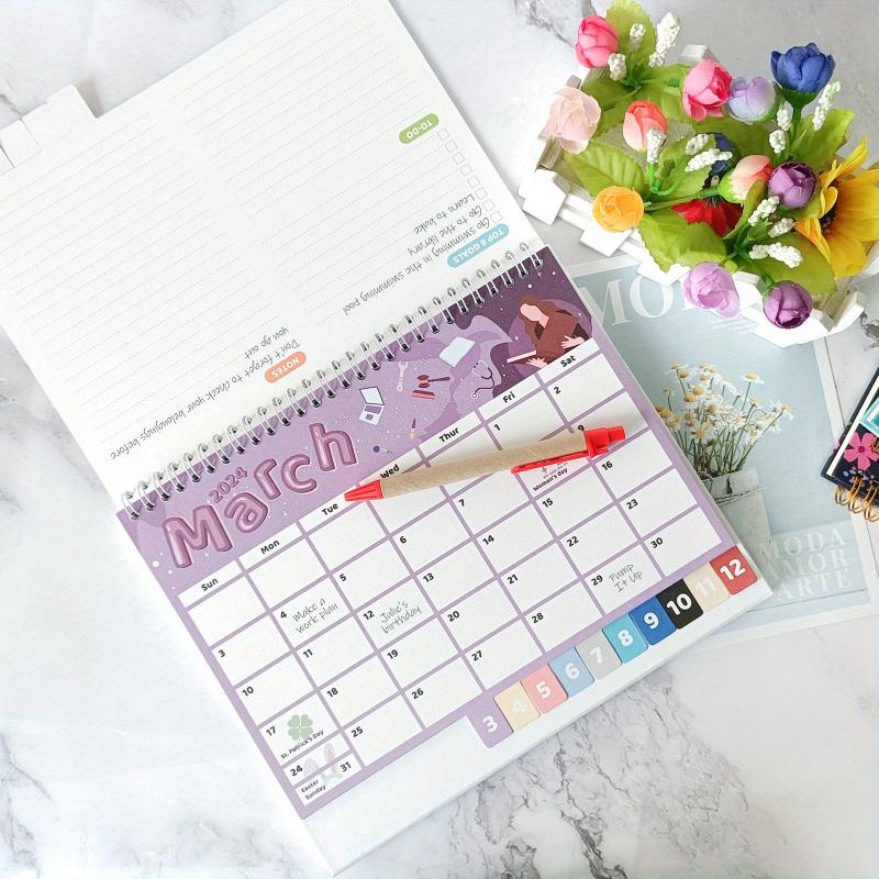 Desk Calendar 15 Months Calendar 24x21 With Julian Date Monthly Goals To do List