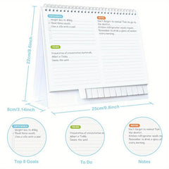 Desk Calendar 15 Months Calendar 24x21 With Julian Date Monthly Goals To do List