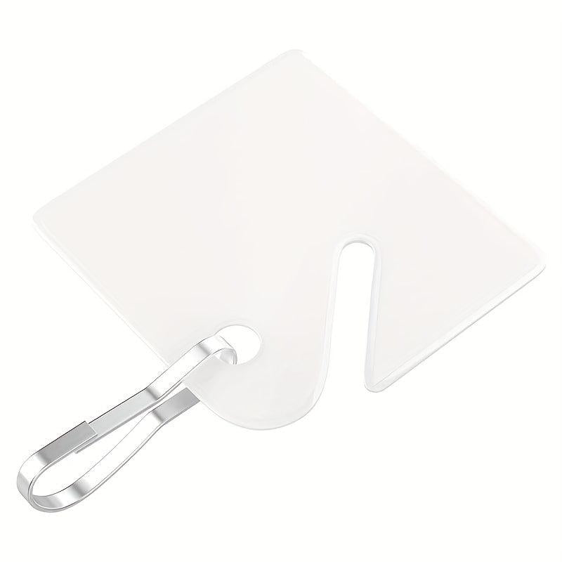 50pcs Rack Key Tags 3.81 Cm Slotted Plastic Tags with Metal Snap Hooks