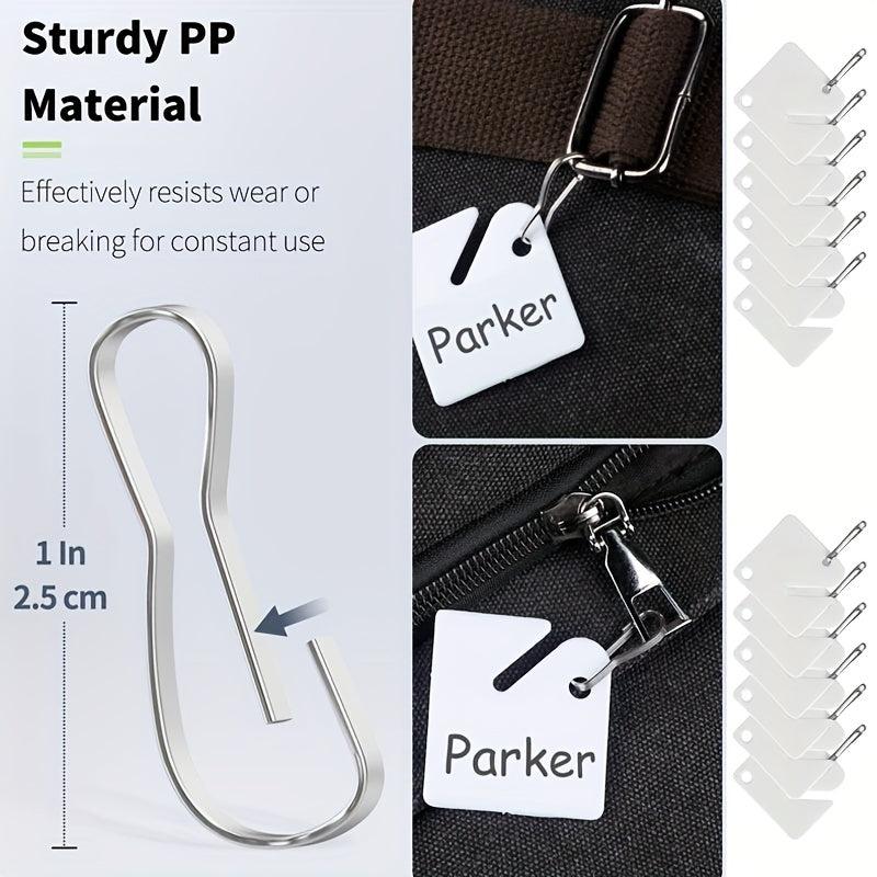 50pcs Rack Key Tags 3.81 Cm Slotted Plastic Tags with Metal Snap Hooks