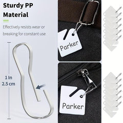 50pcs Rack Key Tags 3.81 Cm Slotted Plastic Tags with Metal Snap Hooks