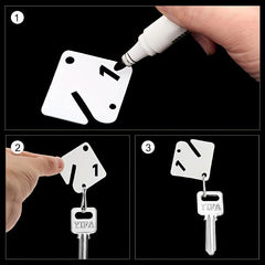 50pcs Rack Key Tags 3.81 Cm Slotted Plastic Tags with Metal Snap Hooks