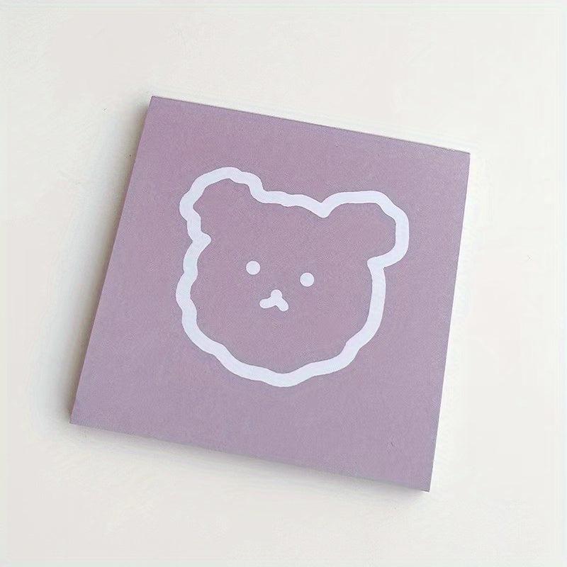 50pcs Cartoon Bear Notepad Nonstick Forgot Note Book