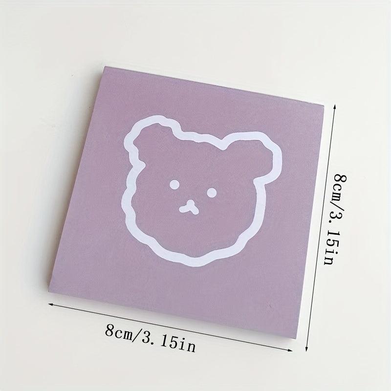 50pcs Cartoon Bear Notepad Nonstick Forgot Note Book