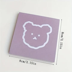 50pcs Cartoon Bear Notepad Nonstick Forgot Note Book