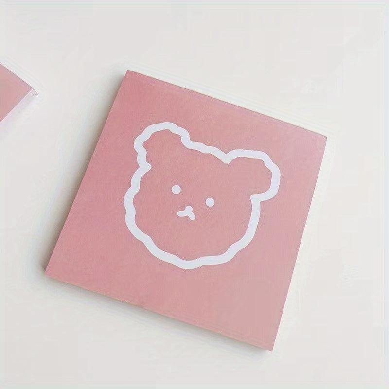 50pcs Cartoon Bear Notepad Nonstick Forgot Note Book