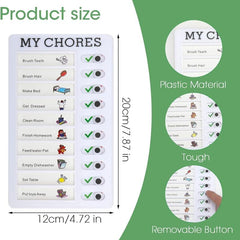 2pcs Chore Chart Checklists w/ 10 DIY Paper Sheets & Pens