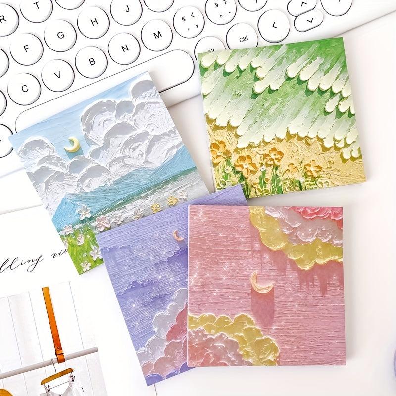 Season Hot Selling Painting Sticky Notes For Students