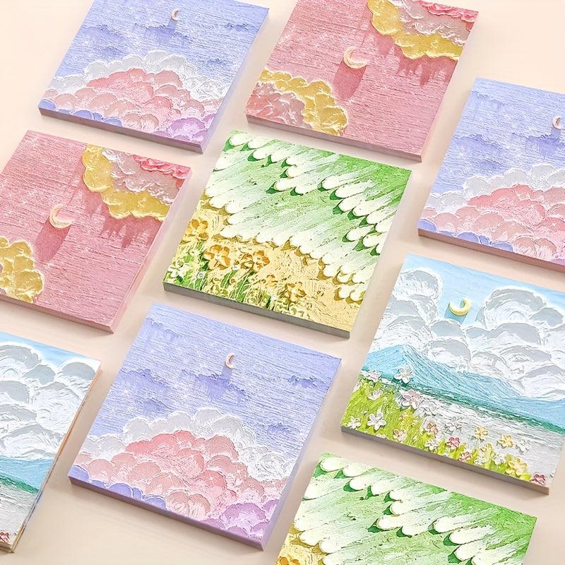 Season Hot Selling Painting Sticky Notes For Students