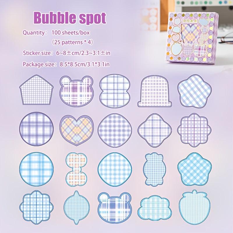 100 Sheets 1 Box Sticky Notes Cartoon Creative Small Box Sticky Notes Stickers