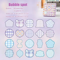 100 Sheets 1 Box Sticky Notes Cartoon Creative Small Box Sticky Notes Stickers