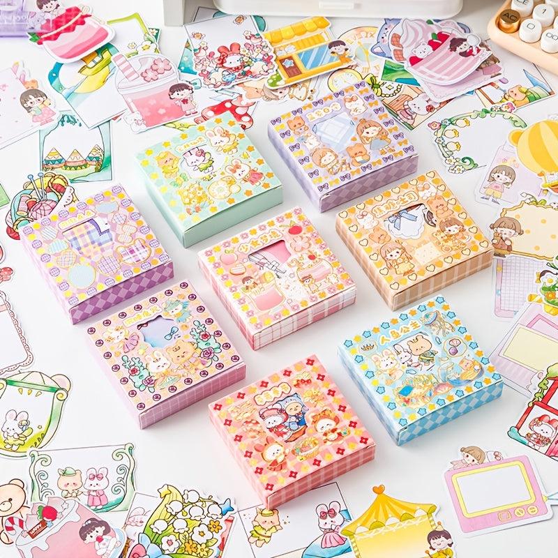100 Sheets 1 Box Sticky Notes Cartoon Creative Small Box Sticky Notes Stickers