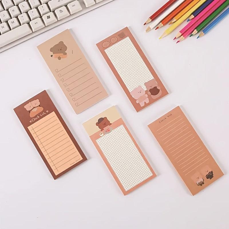 250pcs Cartoon Bear Stickers Memo Pad For Office And School Use