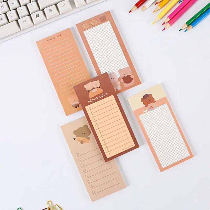 250pcs Cartoon Bear Stickers Memo Pad For Office And School Use