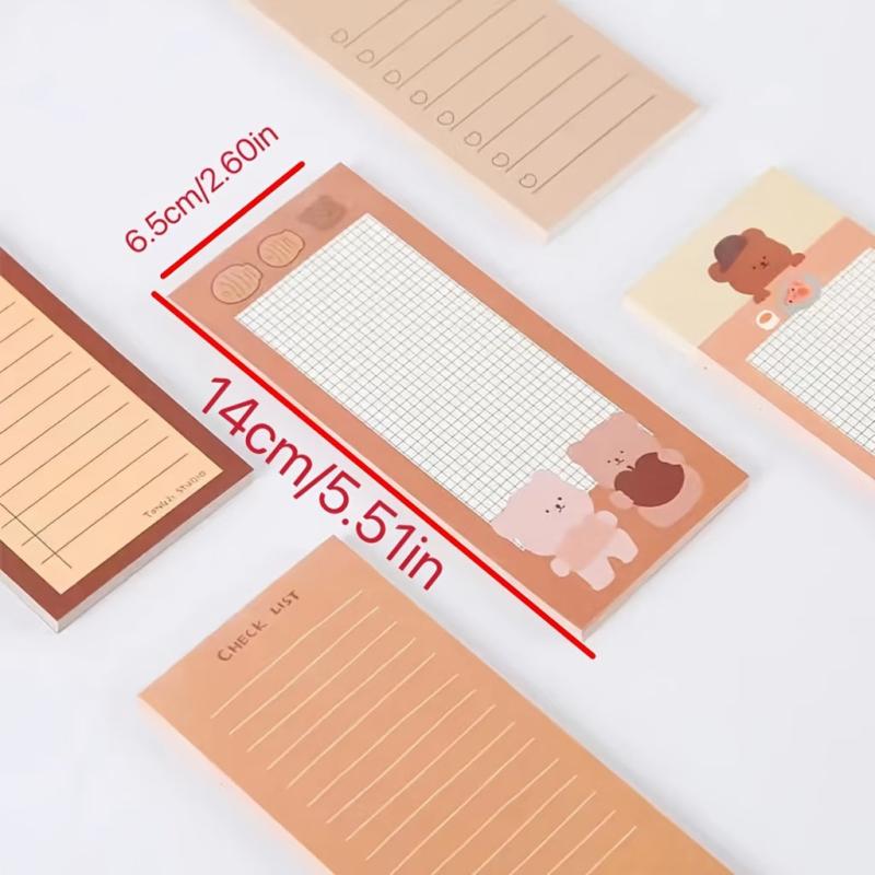 250pcs Cartoon Bear Stickers Memo Pad For Office And School Use