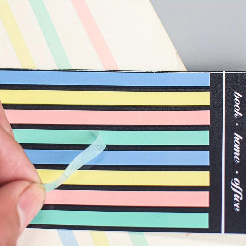 160pcs Thin Strip PET Sticky Notes Record Label Paper Index Stickers