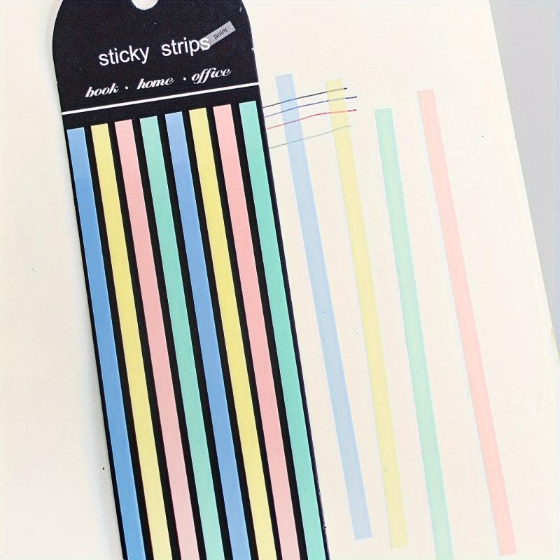160pcs Thin Strip PET Sticky Notes Record Label Paper Index Stickers
