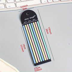 160pcs Thin Strip PET Sticky Notes Record Label Paper Index Stickers
