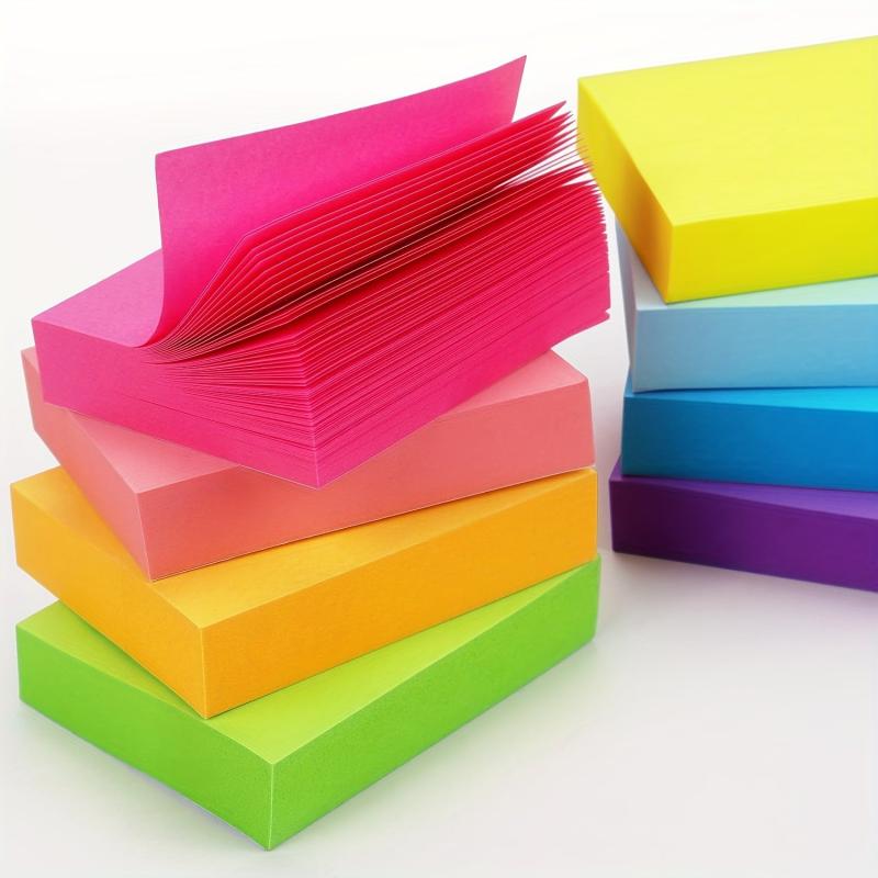 800 Sheets Sticky Notes Bright Colors Recyclable Self Stick Pads