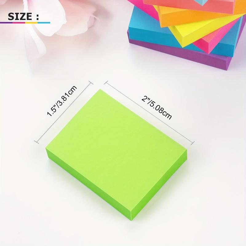 800 Sheets Sticky Notes Bright Colors Recyclable Self Stick Pads