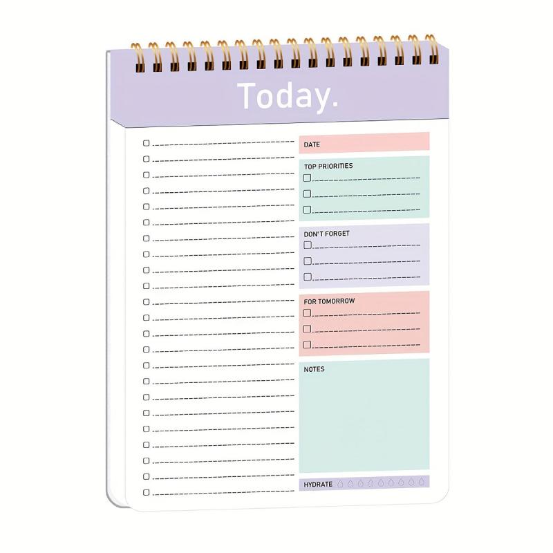 52 Sheets Top Priority Spiral To Do List Notebook Checklists