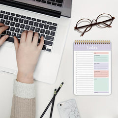 52 Sheets Top Priority Spiral To Do List Notebook Checklists