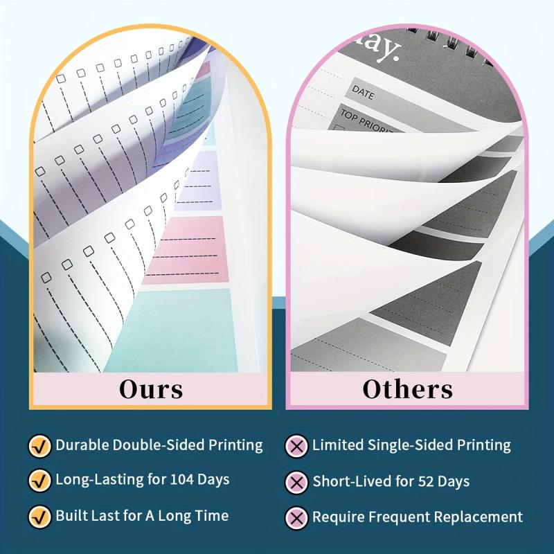 52 Sheets Top Priority Spiral To Do List Notebook Checklists