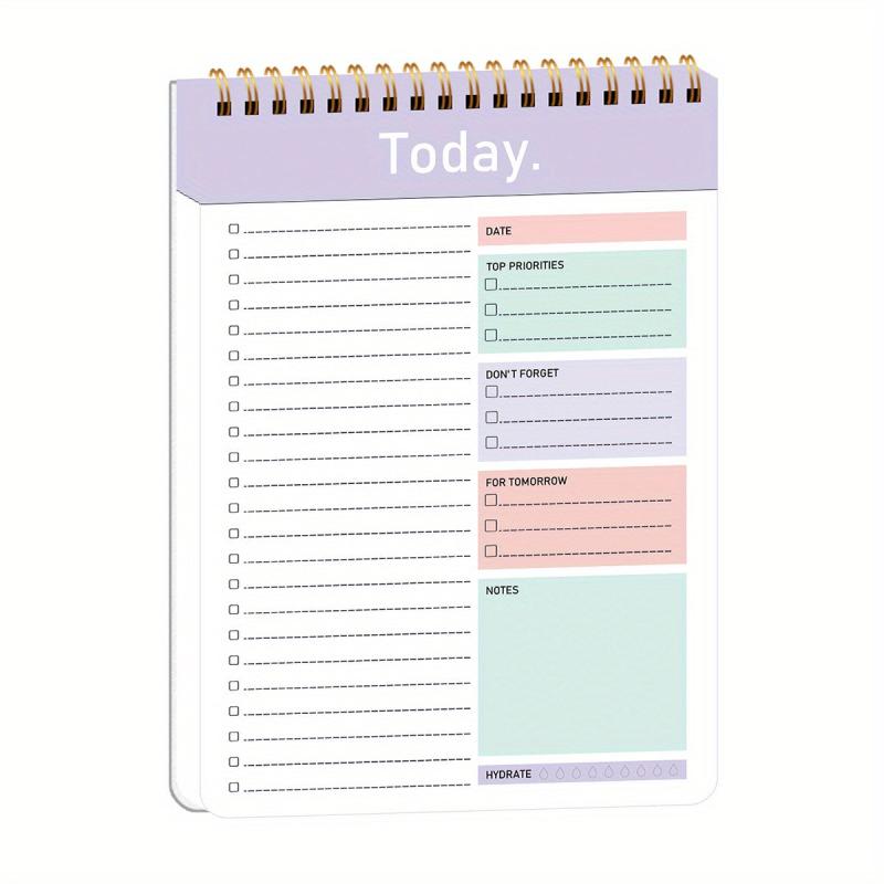 52 Sheets Top Priority Spiral To Do List Notebook Checklists