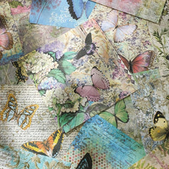 60 Sheets Vintage Butterfly Scrapbook Paper for DIY Craft Decoupage