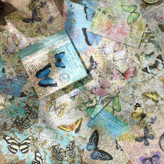 60 Sheets Vintage Butterfly Scrapbook Paper for DIY Craft Decoupage