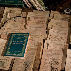 Retro Hand Account Collage Base Paper 60 Pc
