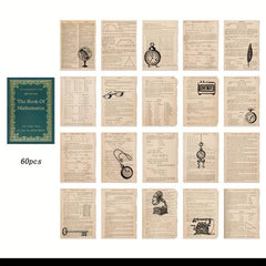 Retro Hand Account Collage Base Paper 60 Pc