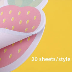 120 Sheets Fruit Shape Sticky Notes Self adhesive Decorative Stickers