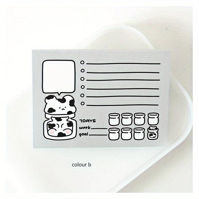 Cow Cat Student Memo Pad Non Sticky Paper Learning Notes