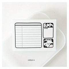 Cow Cat Student Memo Pad Non Sticky Paper Learning Notes