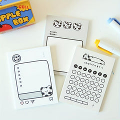 Cow Cat Student Memo Pad Non Sticky Paper Learning Notes