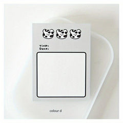 Cow Cat Student Memo Pad Non Sticky Paper Learning Notes