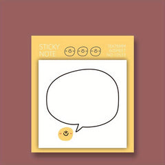 Smile Face Sticky Notes 60 Sheets Cute Cartoon Notepad Stickers