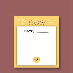 Smile Face Sticky Notes 60 Sheets Cute Cartoon Notepad Stickers