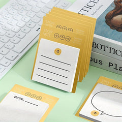 Smile Face Sticky Notes 60 Sheets Cute Cartoon Notepad Stickers