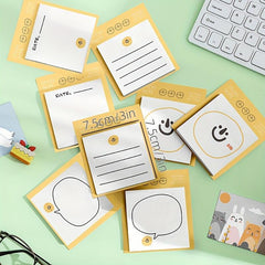 Smile Face Sticky Notes 60 Sheets Cute Cartoon Notepad Stickers