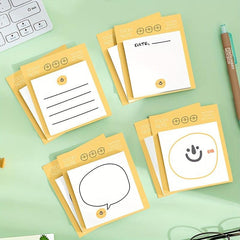 Smile Face Sticky Notes 60 Sheets Cute Cartoon Notepad Stickers