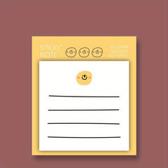 Smile Face Sticky Notes 60 Sheets Cute Cartoon Notepad Stickers