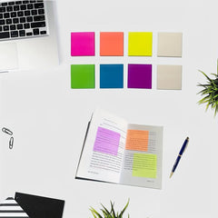 8PCS Square Sticky Notes Adhesive Waterproof Memo Pads Stickers