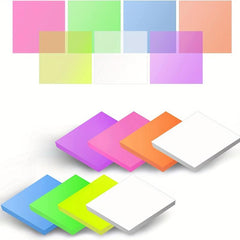 8PCS Square Sticky Notes Adhesive Waterproof Memo Pads Stickers