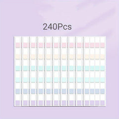 Colorful Repositionable Index Tabs for Notebooks