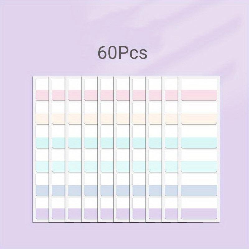Colorful Repositionable Index Tabs for Notebooks